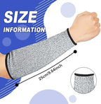 Sintege 3 Pairs Arm Protectors for Thin Skin and Bruising Cut Resistant Forearm Sleeve Level 5 Arm Burn Protection Sleeve(9.8 Inch,Black, Blue, Grey)