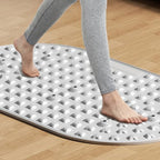 Silicone Reflexology Foot Massage Mat with Magnetic Therapy, Acupressure Meridian Stimulation Pad, Soft Gel TPE Material, 29.6x17.7 Inches, Gray