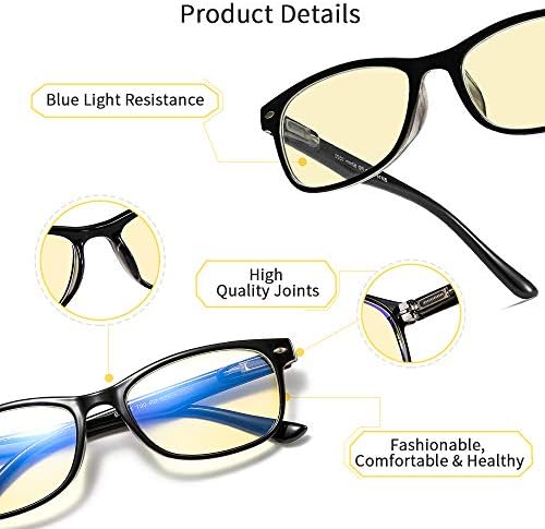 Suertree Blue Light Blocking Computer Glasses Eyewear Anti Blue Gaming Glasses PC Eyeglasses for Women Men