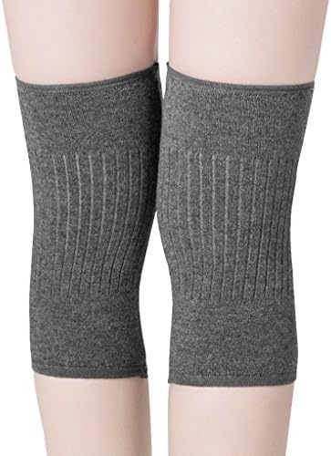 Clobeau Men Women Cashmere Knee Braces Supports Leg Warmer Winter Warm Thermal Wool Cycling Ski Running Knee Brace Pad Thicken Knees Pads Sleeve Knees Warmers 1 Pair