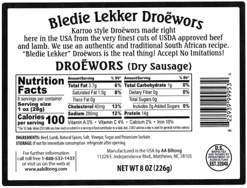 Bledie Lekker® Biltong Droewors Bundle (8oz + 8oz) real South African style