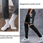 Non-Binding Over the Knee Diabetic Socks for Men, 4 Pairs Circulatory Socks with Cushion Sole