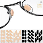 48 Pairs Soft Foam Eyeglass Nose Pads, Self Adhesive Nose Pads for Glasses Non Slip, 1.5MM Thicknesses EVA Anti Slip Nosepads for Eyeglasses Sunglasses Reading Glasses (Black & Skin Colour)