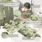 Bathroom Set - 26PC Bathroom Set with Shower Curtain and Rugs, Bathroom Accessory Set, Sage Green Bathroom Accessories Set, Trash Can & Soap Dispenser