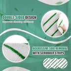 Tioncy 3 Pcs 17 Inches Synthetic Carpet Bonnet Scrubber Brush Carpet Bonnets Pads Commercial Grade Rug Scrubber Abrasion and Absorbency with Cleaning Strips