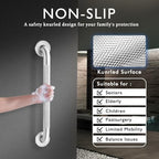Grab Bars for Bathtubs and Showers, 304 Stainless Steel Handicap Grab Bar, Anti Slip Bathroom Handrail with Knurled Surface, Holds up to 500 LBS Safety Shower Handle for Elderly (12 Inches)
