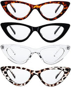 Yogo Vision Reading Glasses Blue Light Blocking Cat Eye Eyeglasses Computer Readers Anti Eyestrain for Women 4 Pk