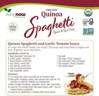 NOW Foods, Organic Quinoa Spaghetti, Gluten-Free, Corn-Free, Non-GMO, Quinoa and Rice Pasta, 8-Ounce
