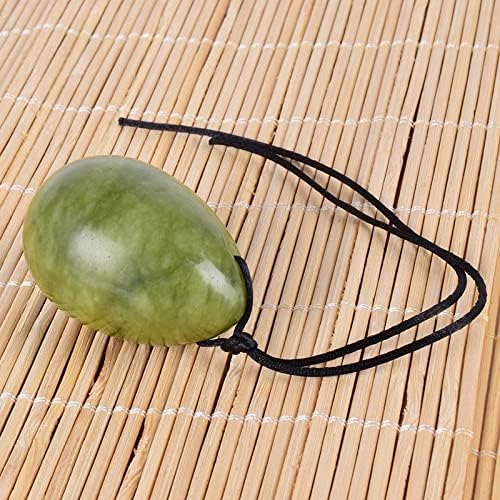 Drill 30 * 20 MM Yoni Egg 100% Natural Stone Jade Crystal Egg Mineral Ball Kegel Massage,helu Jade 30x20mm