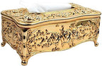 Luxurious Rose Tissue Box Acrylic Holder Cover Luxurious Elegant Design Tissue Holders Paper Holder Napkin Holder for Home Toilet Bath (Gold)