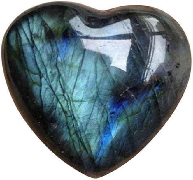 Natural Blue Moonstone Heart Crystal,Heart Shape Polished Crystal Stone Palm Stone Healing Gemstone Reiki Balancing Aesthetic Room Decor Ornaments Valentine's Day,Indoor Fountain Accessories
