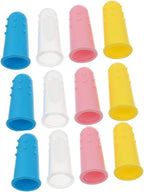 12Pcs Finger Toothbrush Silicone Oral Cleaner Tongue Brush Soft Bristles Ergonomic Fit for Gentle Gum Massage and Deep Plaque Removal