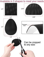 24PCS Non Slip Shoe Pads for Bottom of Shoes, Shoe Grips for Heels Anti Slip, Self-Adhesive Non-Skid Stickers for Shoes (3 Style, Black)