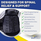 Core Pro LSO Back Brace - Medical Grade Lumbar Support for Spinal Stenosis, Bulging & Herniated Discs, DDD, Post Op Recovery, and Low Back Pain - L0650 L0637 (OSFM - Up to 55 in. Waist)