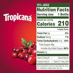 Tropicana Cranberry Juice Drink, 15.2 Ounce Bottle (Pack of 12)