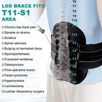 LSO Spine Decompression Support-Entire ARC Back Brace for Women & Men,3D PAD Plus Lumbosacral Corset Belt with Adjustable Pulley System Decompression Back Support for Sciatica,Herniated Discs
