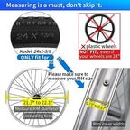 Wheelchair Rear Wheel Solid Tires (Pair) 24x1 3/8" PU Non Pneumatic Tires, Suitable for Manual Wheelchair Tire Replacement (24x1 3/8" Black).
