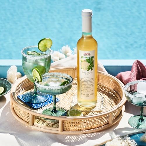 D’arbo All-Natural Elderflower Fruit Syrup, 500ml (16.9oz) | Exquisite Flavor | Endless Possibilities for Enhancing Cocktails, Mocktails, Desserts, or Sauces