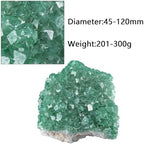 Sportmusies Natural Green Fluorite Crystal Cluster Mineral Specimen Decoration for Home Office, Raw Stone for Healing Meditation Yoga, 1.77-4.72 inches