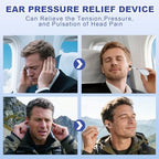 Ear Pressure Relief Suction Device, Tinnitus Relief for Ringing Ears, Portable & Effective Ear Pressure Reliever Device, Ideal for Flying, Reduces Tension with 3 Sizes of Earbuds