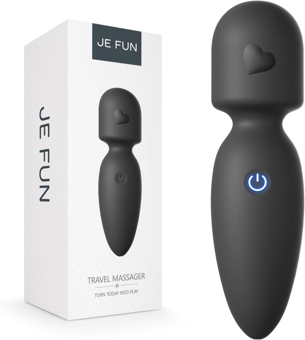Portable Electric Mini Handheld Massager, Waterproof Rechargeable Multifunctional Body Massager (Black)
