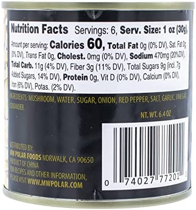 MW Polar Premium Select Sliced Marinated Mushrooms 6.4oz (Pack of 1)
