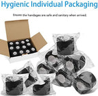 24 Pack Self Adherent Cohesive Bandage Wrap, 2” x 5 Yards Elastic Grip Tape Black Vet Wrap for Dogs, Athletic Bandages Wrap for First Aid Medical, Sports, Ankle, Wrist Sprains