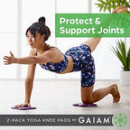 Gaiam Yoga Knee Pads (Set of 2) - Yoga Props and Accessories for Women/Men Cushions Knees and Elbows for Fitness, Travel, Meditation, Kneeling, Balance, Floor, Pilates