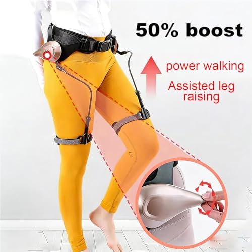 Wearable Exoskeleton Walking Device, Adjustable Waist and Leg Circumference Walking Assistance Devices, Walking Assistance Devices with Weak/Medium/Strong Three-Speed for Climb Steps(Left+Right)