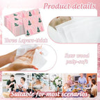 JarThenaAMCS 100Pcs Christmas Paper Napkin Pink Green Xmas Tree Disposable Luncheon Napkin Seasonal Dinner Hand Napkin for Winter Holiday Wedding Birthday Baby Shower