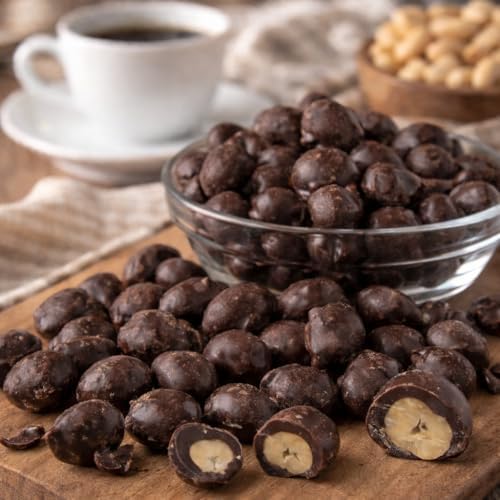 Goodland Farms Dark Chocolate Double Dipped Peanuts | 12 Ounce Bag | Fresh Roasted Peanuts Double Dipped in Rich Smooth Dark Chocolate