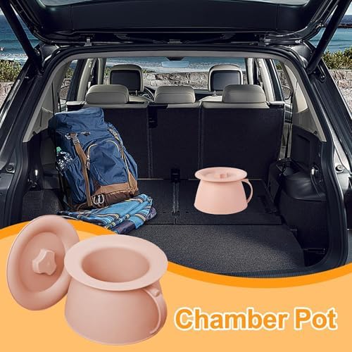 Chamber Pot - 1.5L Portable Bedpan with Handle and Lid | Lightweight Urinary Potty Bucket for Men Women Teens Boys Girls Youth Son Daughter Husband Wife Friends Travel Camping Home Hospital Use Aid