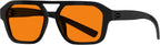 Eyekepper Pilot Blue Light Blocking Glasses Orange Tinted Computer Eyeglasses Men Women, Sleep Better and Reduce Eyestrain, Black