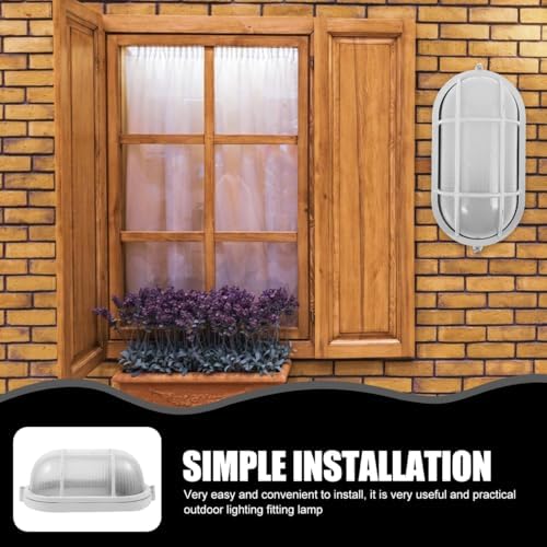 Yardwe Sauna Light Explosion Proof Lamp for High Temp Steam Rooms Durable Multi-Use Wall Fixture for Sauna Corridor Warehouse Easy Installation 8.27In