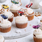 Classic Cars 36 pcs Cupcake Toppers, Racing Car Theme Party Supplies Favors,Cake Picks For Birthday Anniversary Wedding Engagement Party Decorations