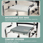 Seat for Walker - with Sponge Cushion，Universal Walker Rest Seat for Attachable Seat Folding, Maximum Weight Capacity of 250 Pounds