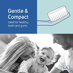 TePe Select Medium Toothbrush, Adult Medium-Bristle Toothbrush with Compact Tapered Head and Angled Neck, Pack of 1