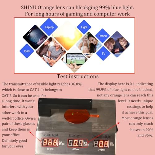 Red Lens Anti Blue Light Blocking Glasses Red Lens Eliminate Eye Strain Sleep Better Gaming Eyeglasses