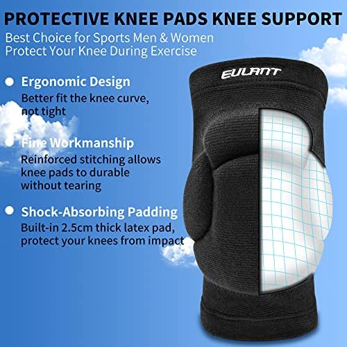 EULANT Knee Pads for Kids and Adult,Non-Slip and Thickening Anti-Collision Sports Protection Knee Pad,Kneepads with Thick EVA Foam Padding for Volleyball Basketball Wresting Sport Dancing