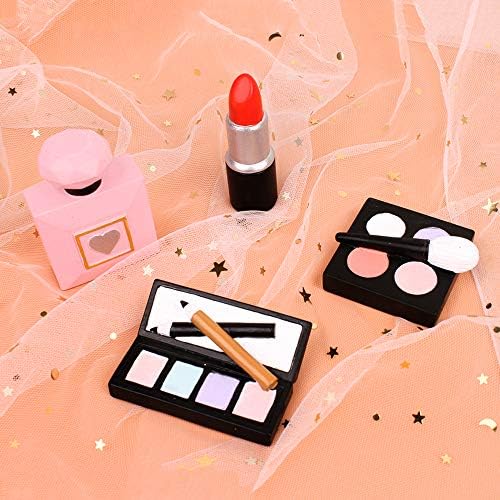 Ercadio 4 Pack Make up Cake Toppers Resin Cosmetics Lipstick Perfume Bottle Cake Decorations for Makeup Theme Bridal Shower Bachelorette Birthday Party Decorations Supplies