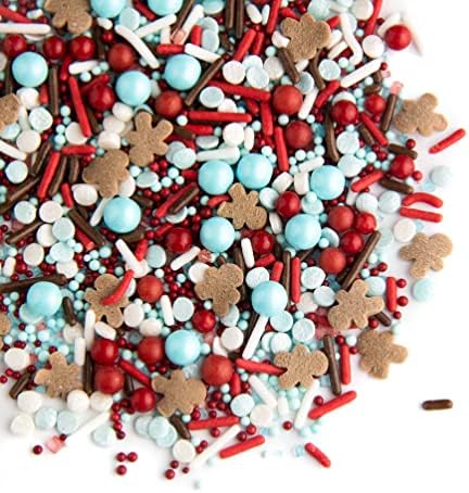 Sweets Indeed Sprinkles, Gingerbread Edible Sprinkle Mix, Perfect for Cake Decorations, Baking, Ice Cream, Cookies, Cupcake Topper 4 ounces