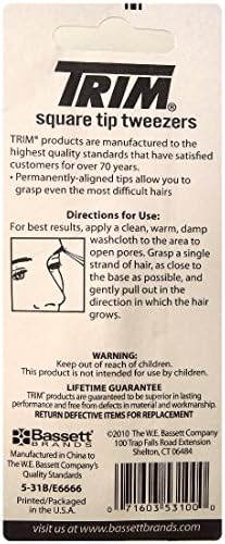 Tweezing Trim Square Tips tui-za- Trim Square Tip Tweezers [parallel import goods]