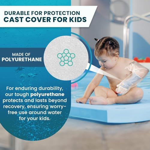Infant Arm Cast & Bandage Protector, Waterproof, Reusable, Pediatric Arm (A15) Covers up to 13" Cast Length, Use in Pool, Bath, & Shower for Small Hand, Wrist, Forearm, & Elbow
