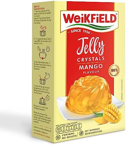 WeiKFiELD Jelly Crystals, Mango, 90g Carton