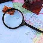 Magnifying Glass,5 Times The HD High-Powered Handheld Suitable for The Elderly to Read, Hobby, Maintenance, Observe Reading Magnifier