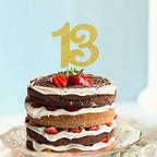 Numbrer 13 Cake Topper for Happy 13th Birthday or Anniversary Party Decoration Supplies Official Teenager 13 Hello Teen Cake Decor