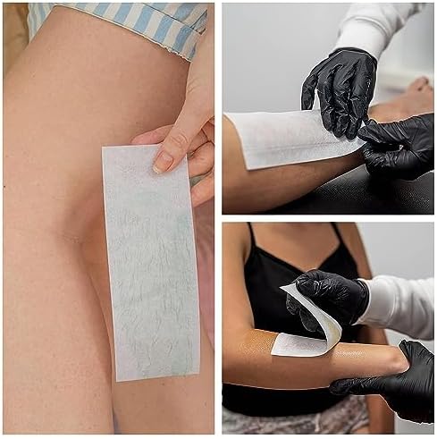 200 Pieces Large Non Woven Wax Strips 7.5 x 2.6 Inches Body and Facial Hair Removal Waxing Strips Soft Waxing Paper Sheets