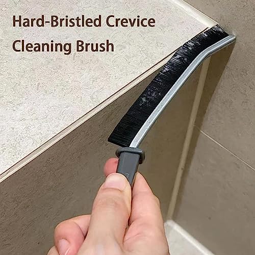 Koxuky Crevice Cleaning Brush, Hard Bristle Small Cleaning Brushes, Grout Cleaner Brush, Toilet Brush, Scrub Brush for Shower Tile, Skinny Gap Cleaning Tools for Household Use, Bathroom, Kitchen (3)