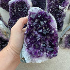 Health & Household Natural Amethyst Geode Quartz Cluster Crystal Specimen Energy Healing (Size : 240-300g)