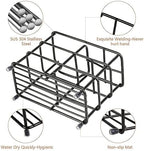 Toothbrush Holder for Bathrooms, Stainless Steel Bathroom Black Toothbrush and Toothpaste Holder